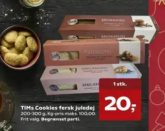 Kvickly TIMs Cookies fersk juledej tilbud