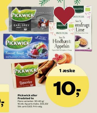 Kvickly Pickwick eller Fredsted te tilbud