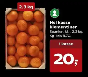 Kvickly Hel kasse klementiner tilbud