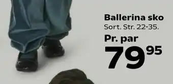 Kvickly Ballerina sko tilbud