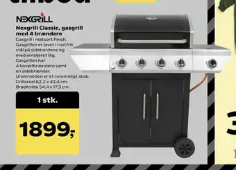 Kvickly Nexgrill Classic, gasgrill med 4 brændere tilbud