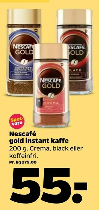 Netto Nescafé gold instant kaffe tilbud