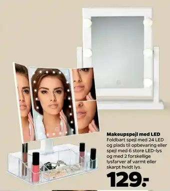 Netto Makeupspejl med LED tilbud