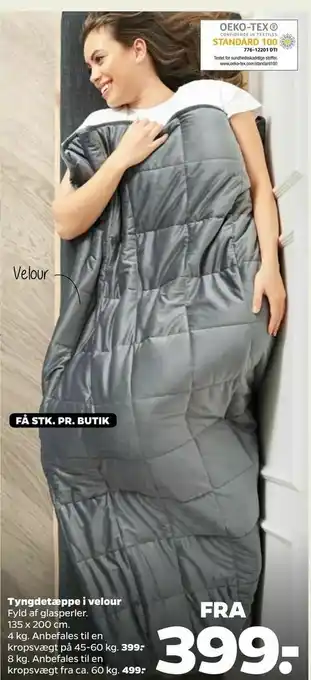 Tyngdetæppe i velour