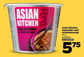 Netto Asian Kitchen kopnudler med oksekødssmag tilbud