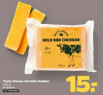 Netto Tasty cheese rød mild cheddar tilbud