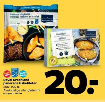 Netto Royal Greenland panerede fiskefileter tilbud