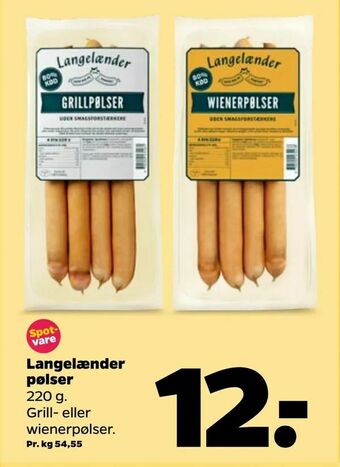 Netto Langelænder pølser tilbud