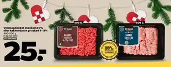 Netto Velsmag hakket oksekød 4-7% eller hakket dansk grisekød 8-12% tilbud