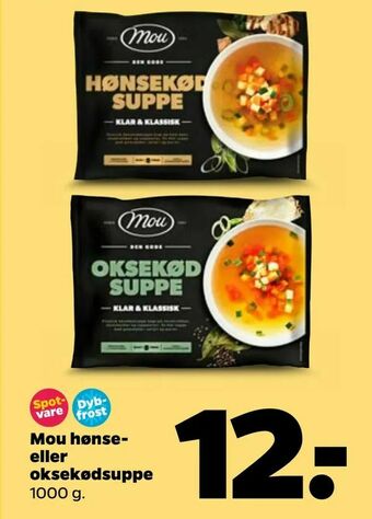 Netto Mou hønse- eller oksekødsuppe tilbud