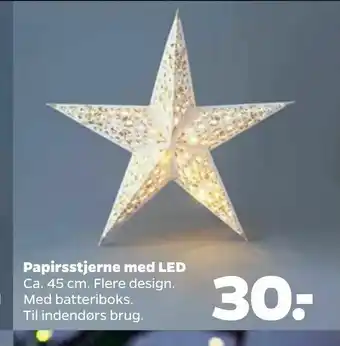 Netto Papirsstjerne med LED tilbud