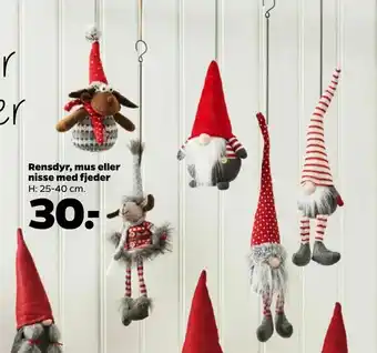 Rensdyr, mus eller nisse med fjeder