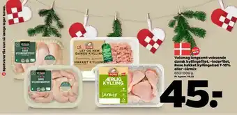 Netto Velsmag langsomt voksende dansk kyllingefilet, -inderfilet, Rose hakket kyllingekød 7-10% eller -lårmix tilbud
