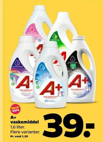 Netto A+ vaskemiddel tilbud