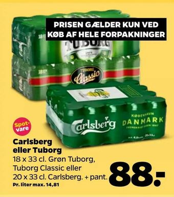Netto Carlsberg eller Tuborg tilbud