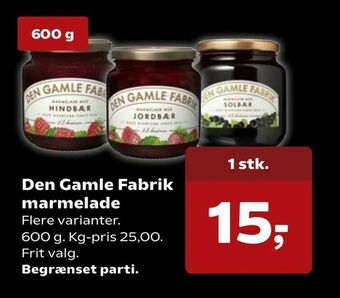 SuperBrugsen Den Gamle Fabrik marmelade tilbud
