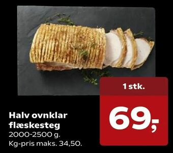 SuperBrugsen Halv ovnklar flæskesteg tilbud