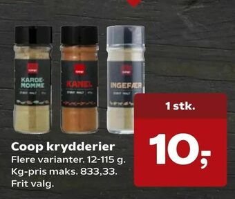 SuperBrugsen Coop krydderier tilbud