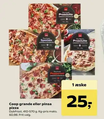 SuperBrugsen Coop grande eller pinsa pizza tilbud