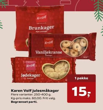 SuperBrugsen Karen Volf julesmåkager tilbud