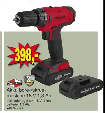 Harald Nyborg Akku bore-/skrue maskine 18 V 1,3 Ah tilbud