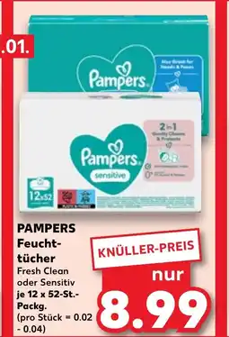 Kaufland PAMPERS Feucht- tücher tilbud