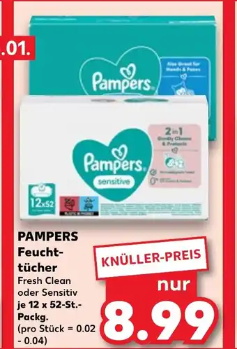 Kaufland PAMPERS Feucht- tücher tilbud