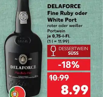 Kaufland DELAFORCE Fine Ruby oder White Port tilbud