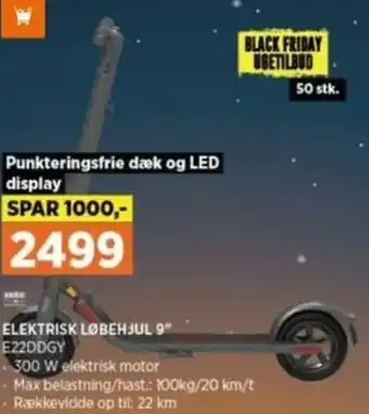 Elektrisk Løbehjul 9" E22DDGY