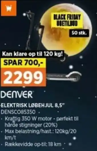 Power Elektrisk Løbehjul 8,5" DENSCO85350 tilbud