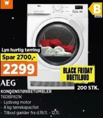 Power AEG Kondenstørretumbler T6DBP821K tilbud