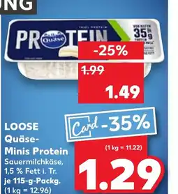 Kaufland DE LOOSE Quäse- Minis Protein tilbud