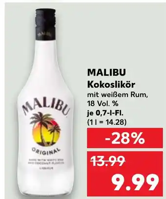 Kaufland MALIBU Kokoslikör tilbud