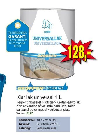 Harald Nyborg Klar lak universal 1 L tilbud