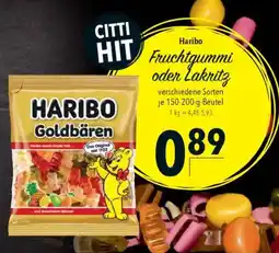 Citti HARIBO Fruchtgummi oder Lakritz tilbud