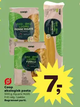 SuperBrugsen Coop økologisk pasta tilbud