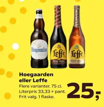 SuperBrugsen Hoegaarden eller Leffe tilbud