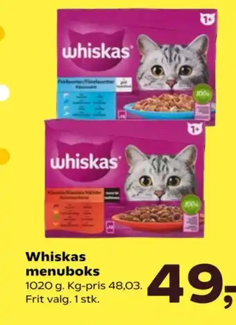 SuperBrugsen WHISKAS menuboks tilbud