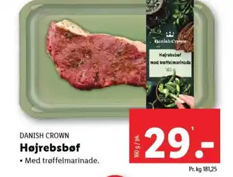 Lidl DANISH CROWN Højrebsbøf tilbud