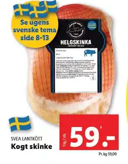 Lidl SVEA LANTKÖTT Kogt skinke tilbud