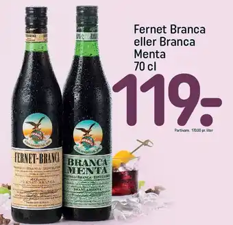 Rema 1000 Fernet Branca eller Branca Menta tilbud