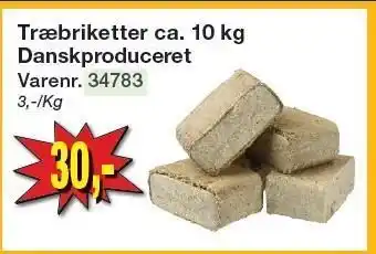 Harald Nyborg Træbriketter ca. 10 kg Danskproduceret tilbud