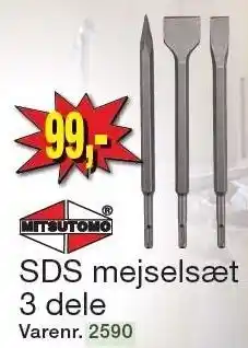 SDS mejselsæt 3 dele