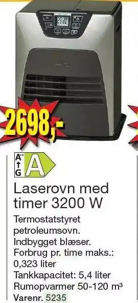 Harald Nyborg Laserovn med timer 3200 W tilbud