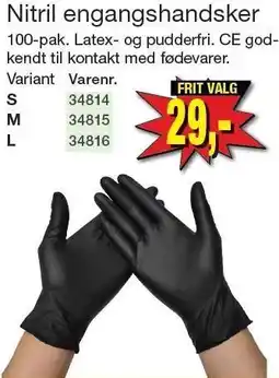 Harald Nyborg Nitril engangshandsker tilbud