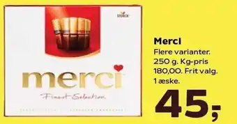 Kvickly Merci 250 g tilbud