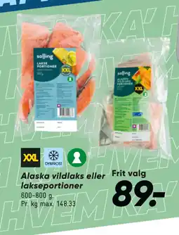 Bilka Alaska vildlaks eller lakseportioner tilbud