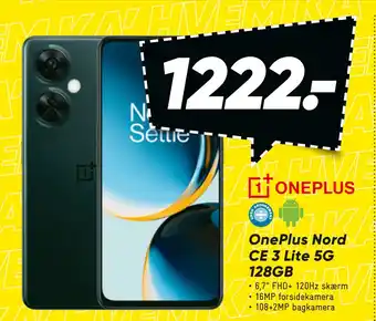 Bilka OnePlus Nord CE 3 Lite 5G 128GB tilbud