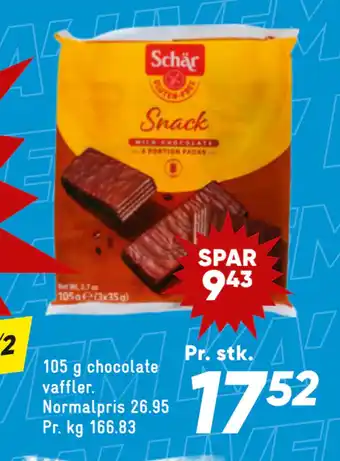 Bilka 105 g chocolate vaffler tilbud