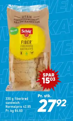 Bilka 330 g fiberbrød sandwich tilbud